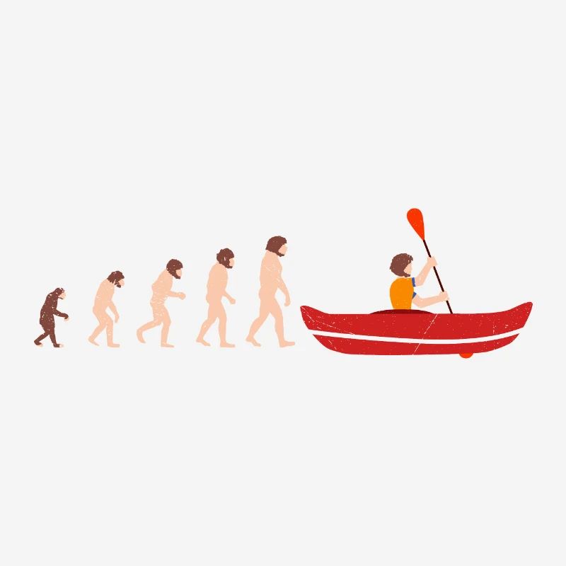 Evolution Canoeing Canoe Idée cadeau drôle