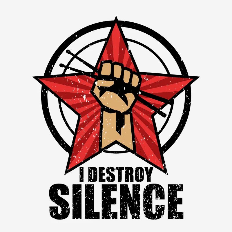 I destroy silence drum drums drummer