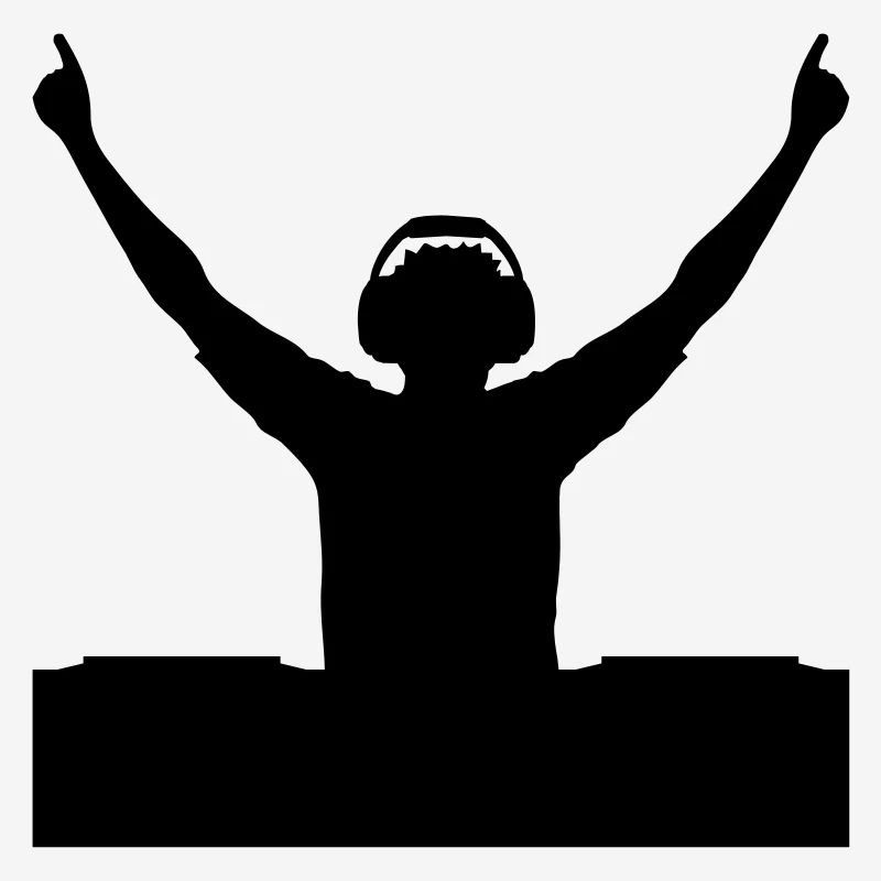 Conception de DJ silhouette