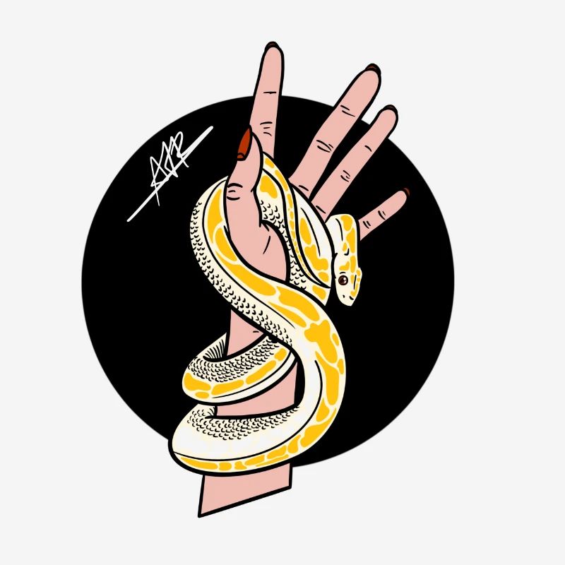 Serpent et main