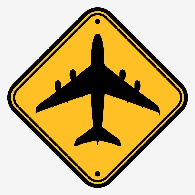 Schild Flugzeug Zone