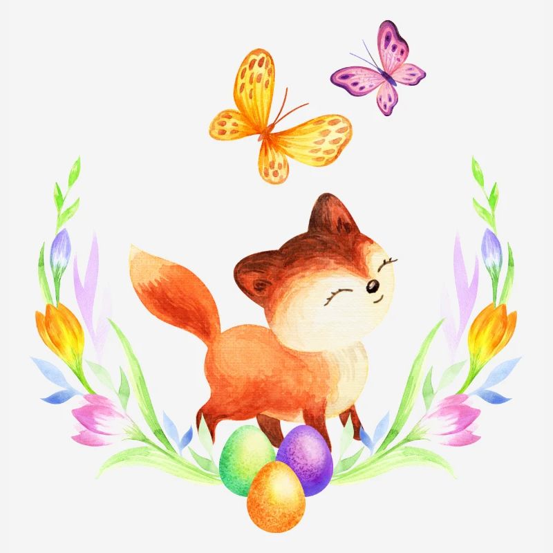 Easter fox spring spring flowers nature spring