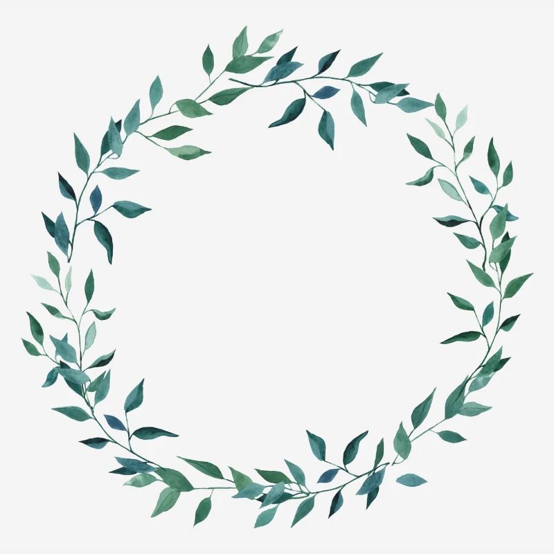 Leafy wreath- customizable