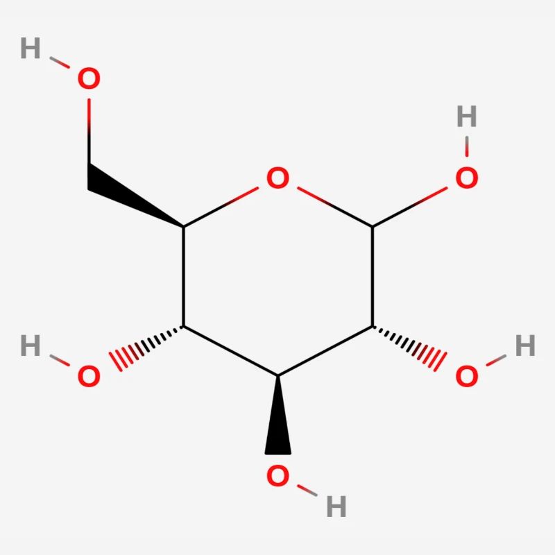 Molécule de glucose - Formule structurale colorée