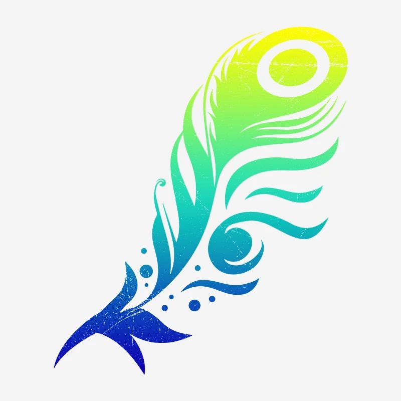 Peacock Feather Feather Tribal Tattoo Gift Idea