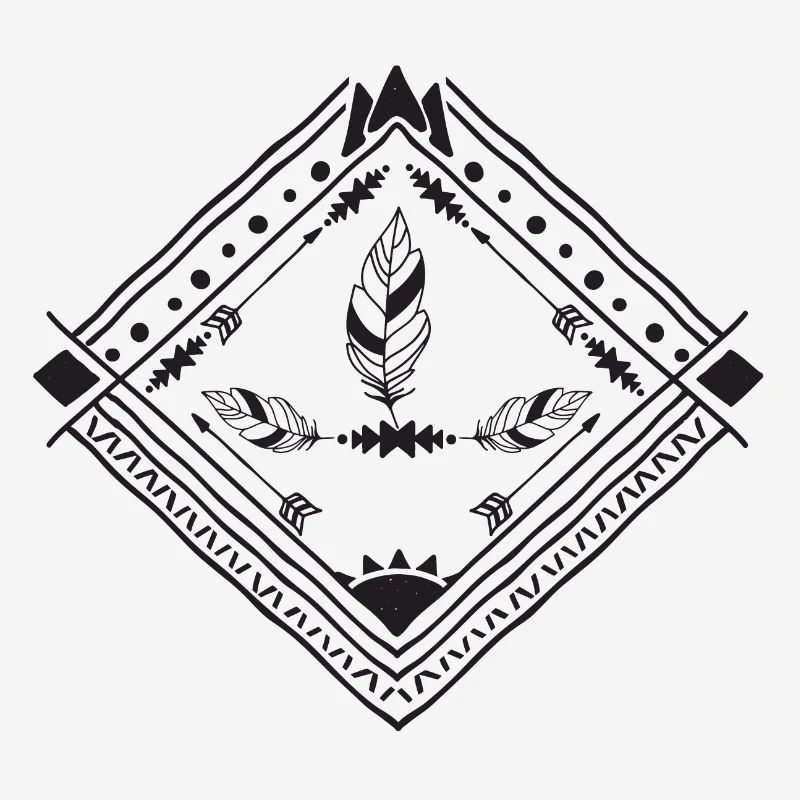 Style boho plume et flèches