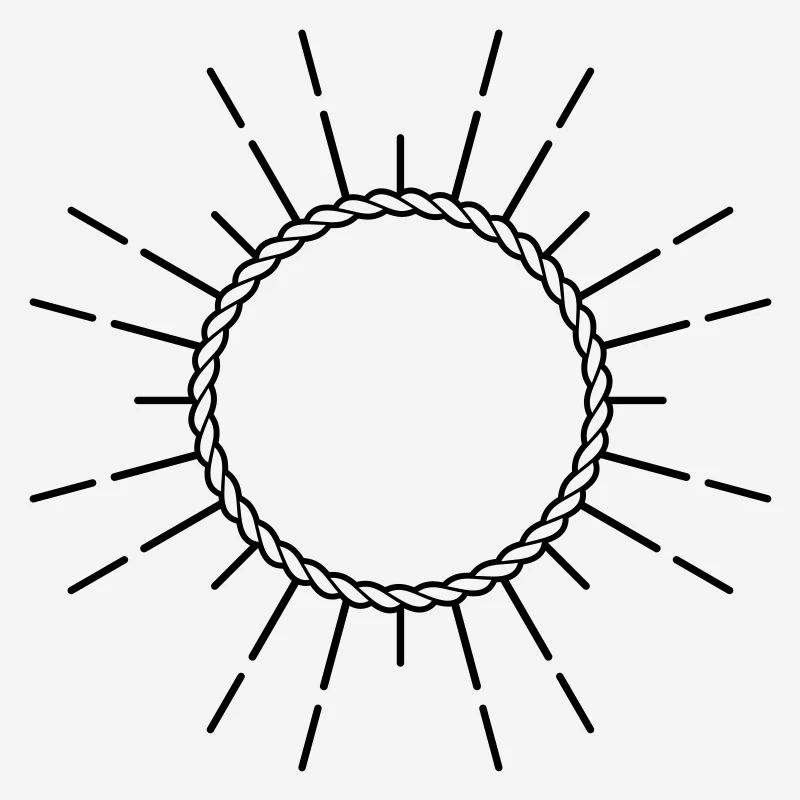 Nautical symbol logo frame vector design