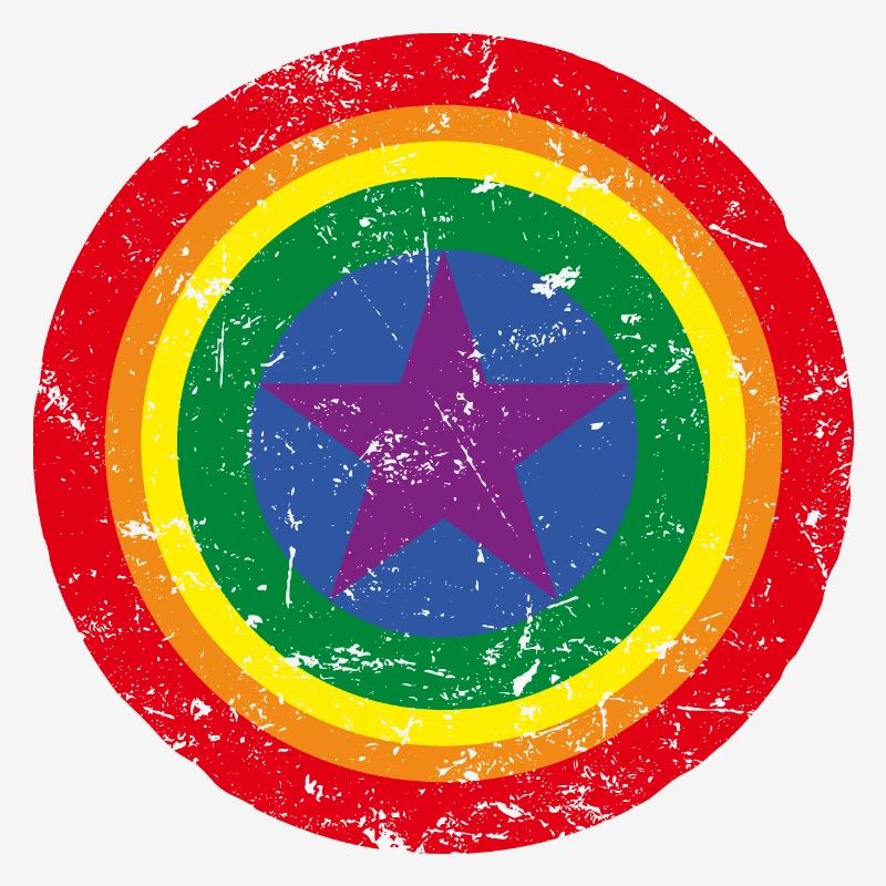 Rainbow LGBT shield flag
