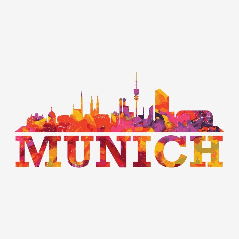 Münchner Skyline Impression Souvenir-Geschenkidee