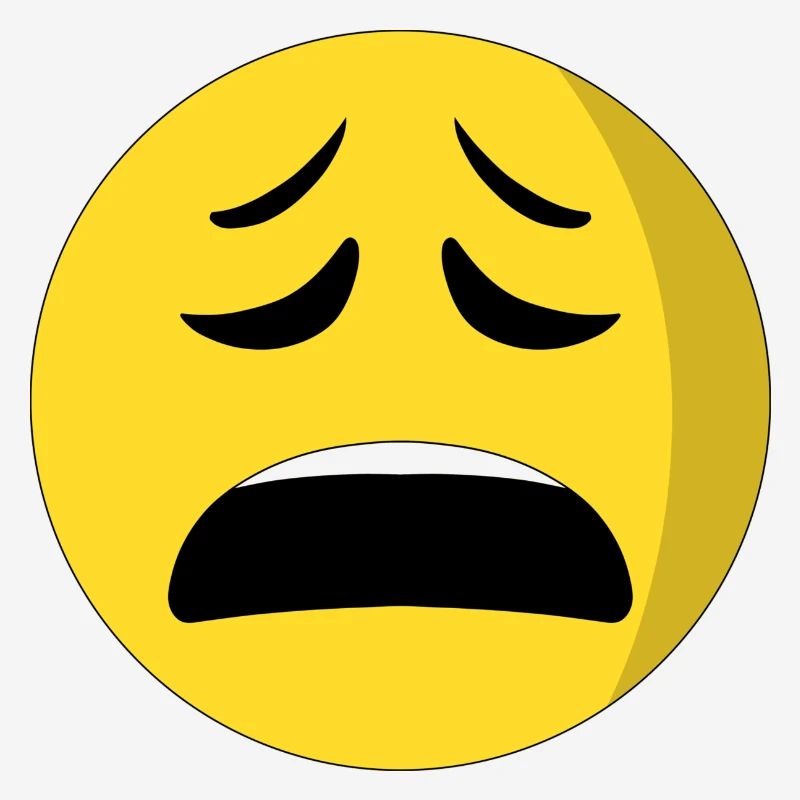 visage épuisé emoiji