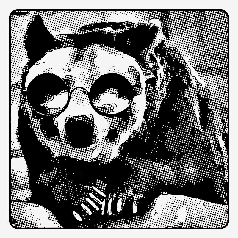 Bear with glasses (DDP, Halftone Render)