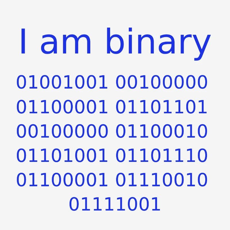 I am binary (Blue)