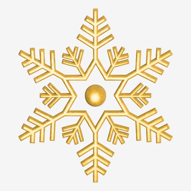 Flocon d’or Flocon d’or de flocon de neige doré