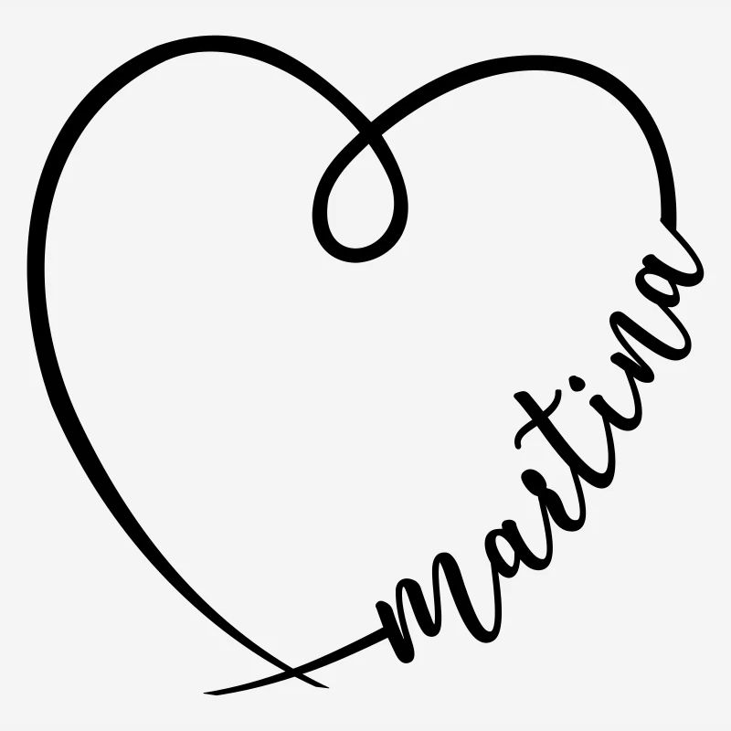 Martina Name First Name Heart Drawing