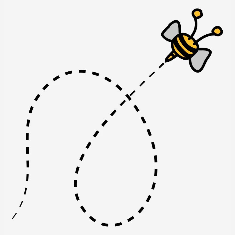 Dashed line bee
