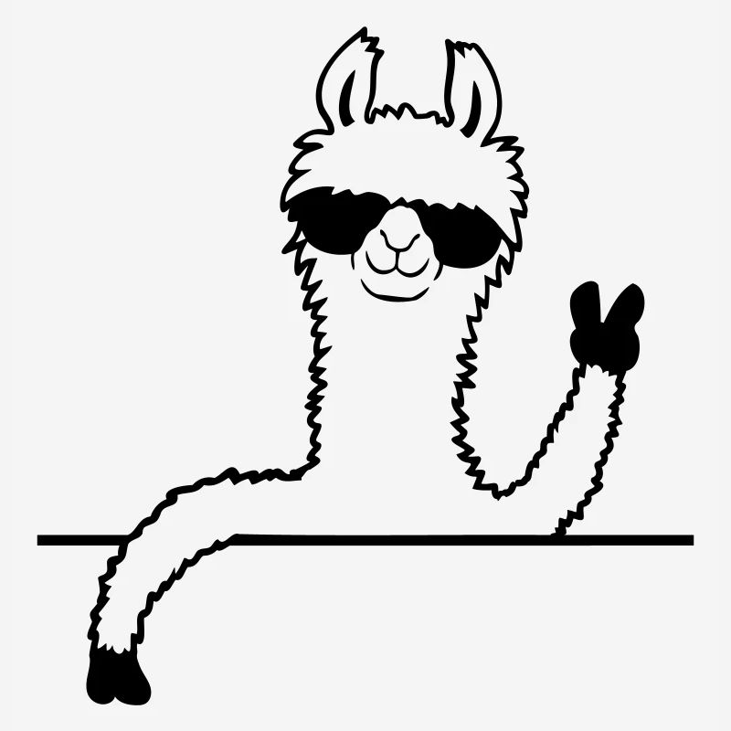 Sonnenbrille Lama Comic