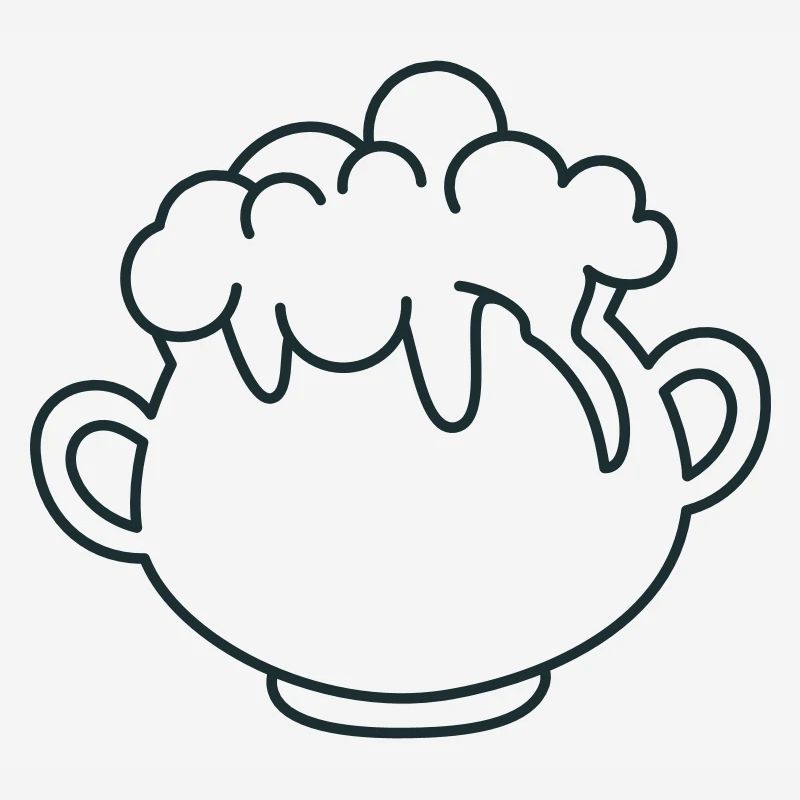 Cauldron with bubbling potion