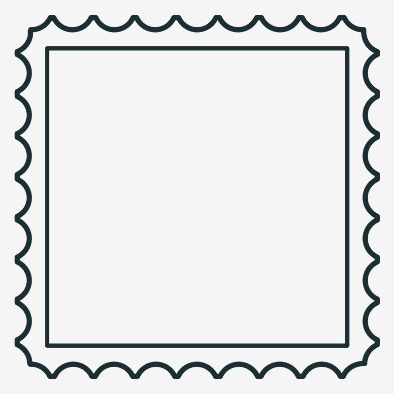 Square postage stamp