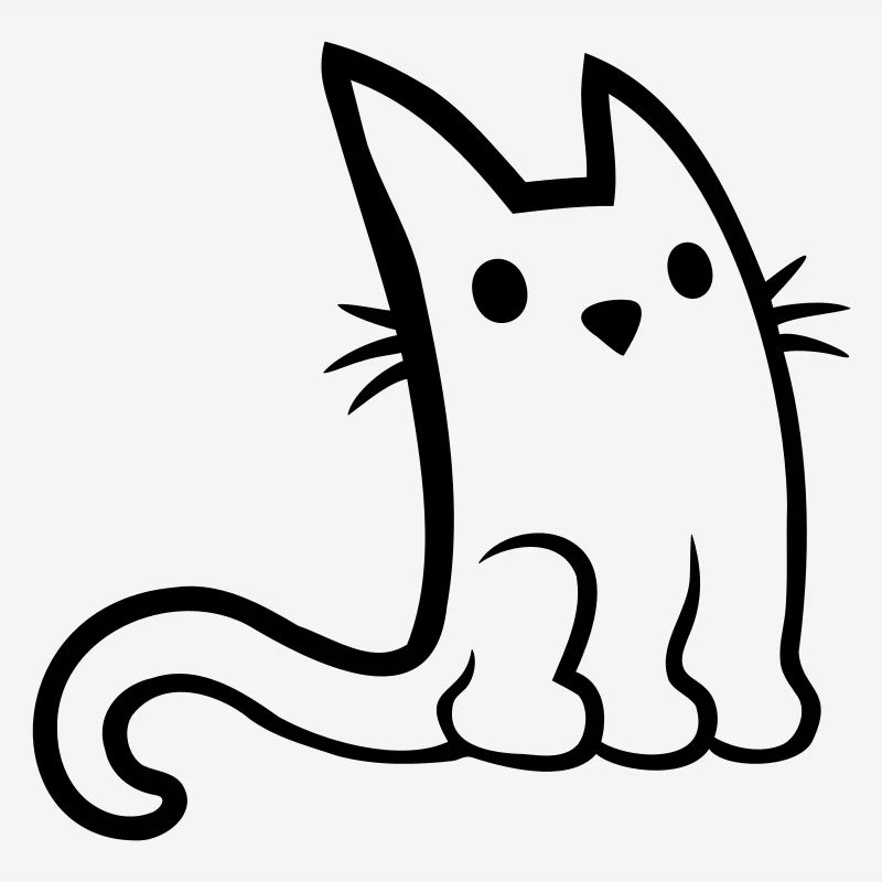 Petit chat assis mignon