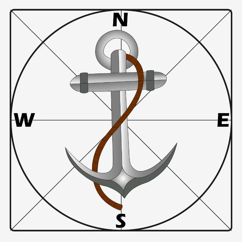 Anchor with Cardinal Points