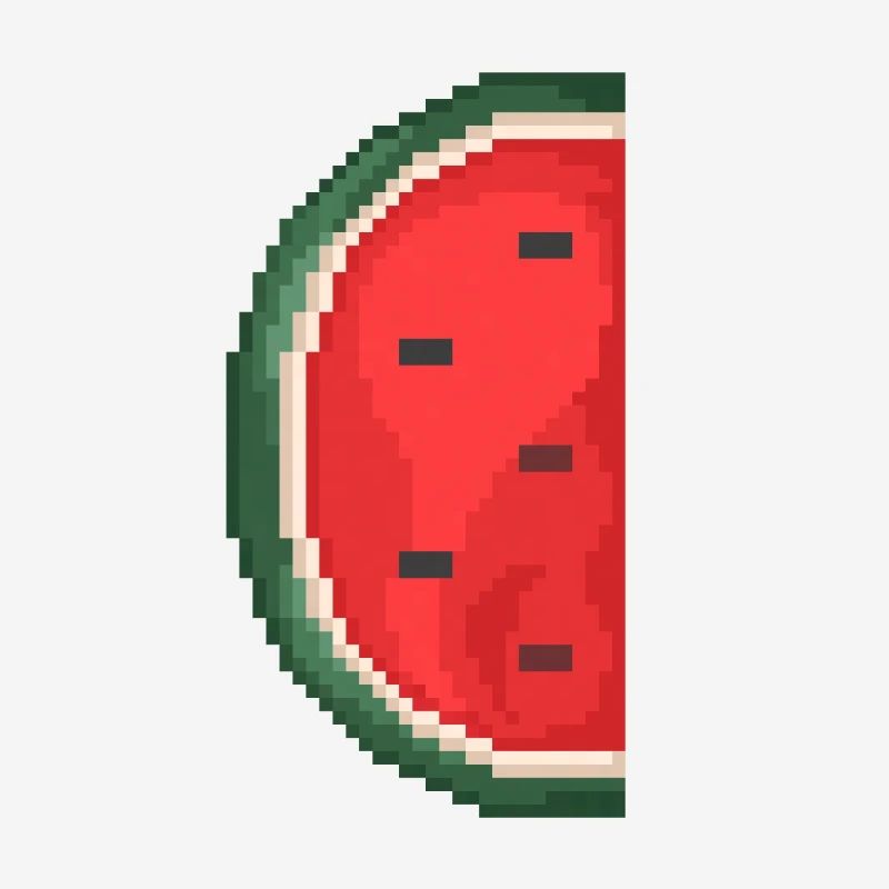 Pixel Art Melon Pattern Variant 2