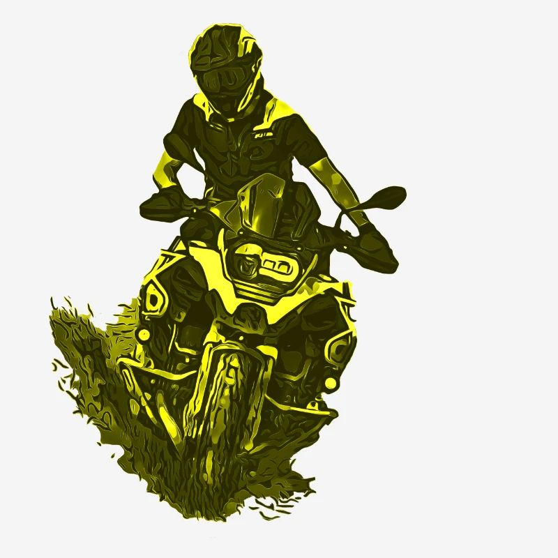 Motocross jaune