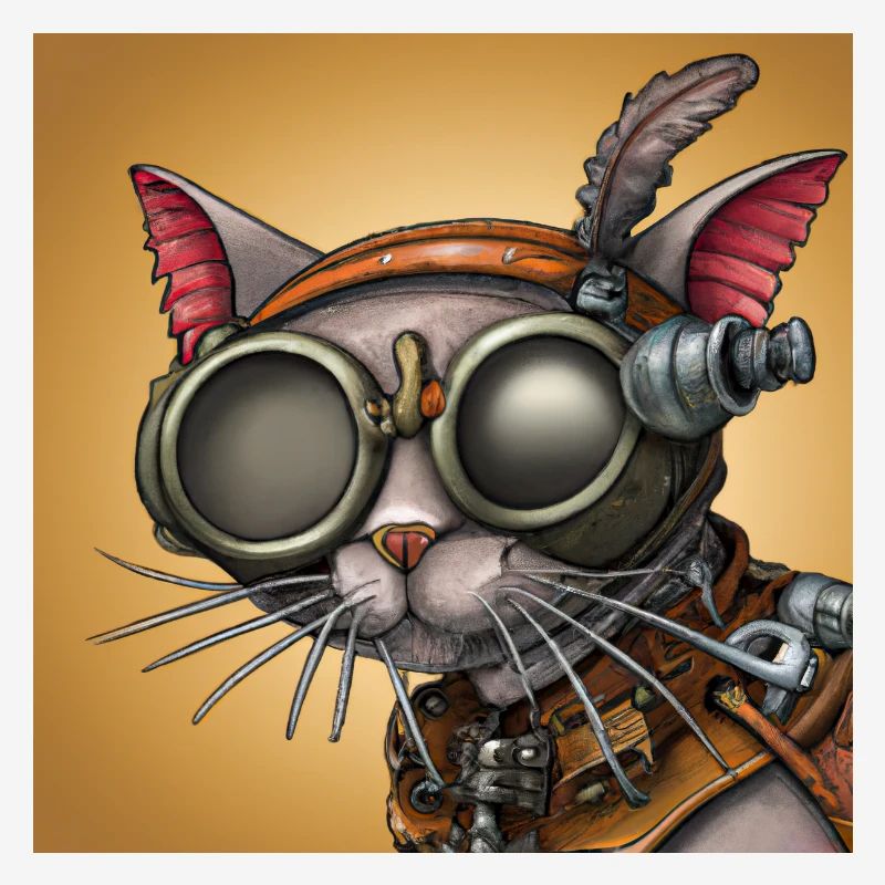 A walk through the robot mind: Steampunk-Katze