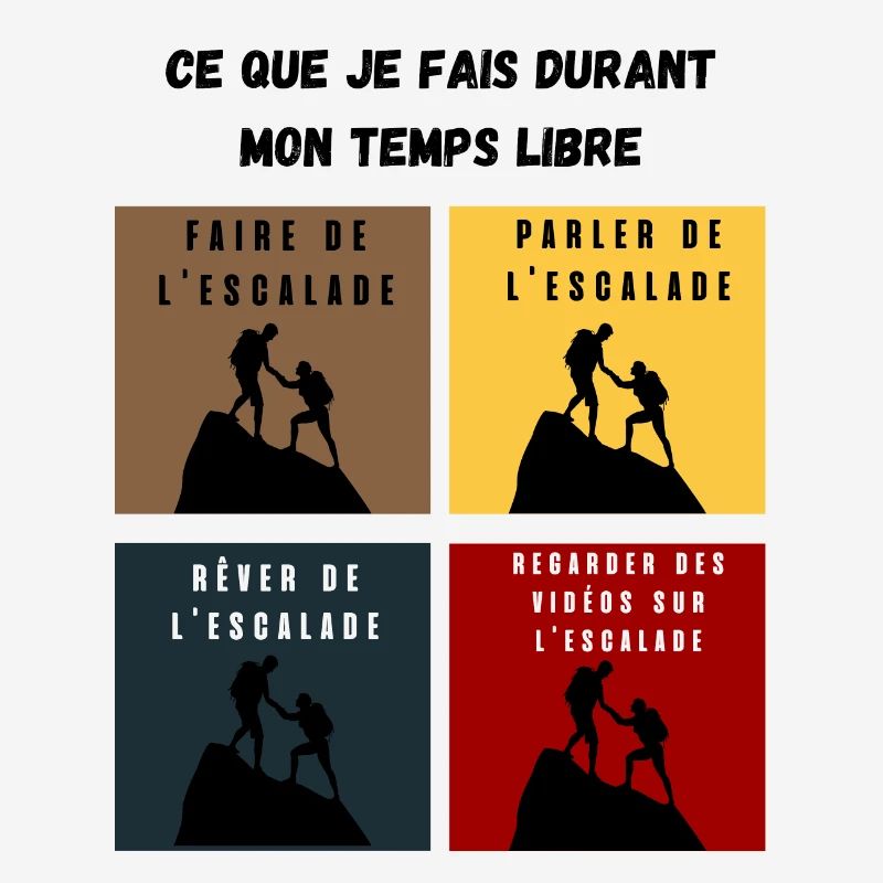 ce que je fais durant mon temps libre escalade
