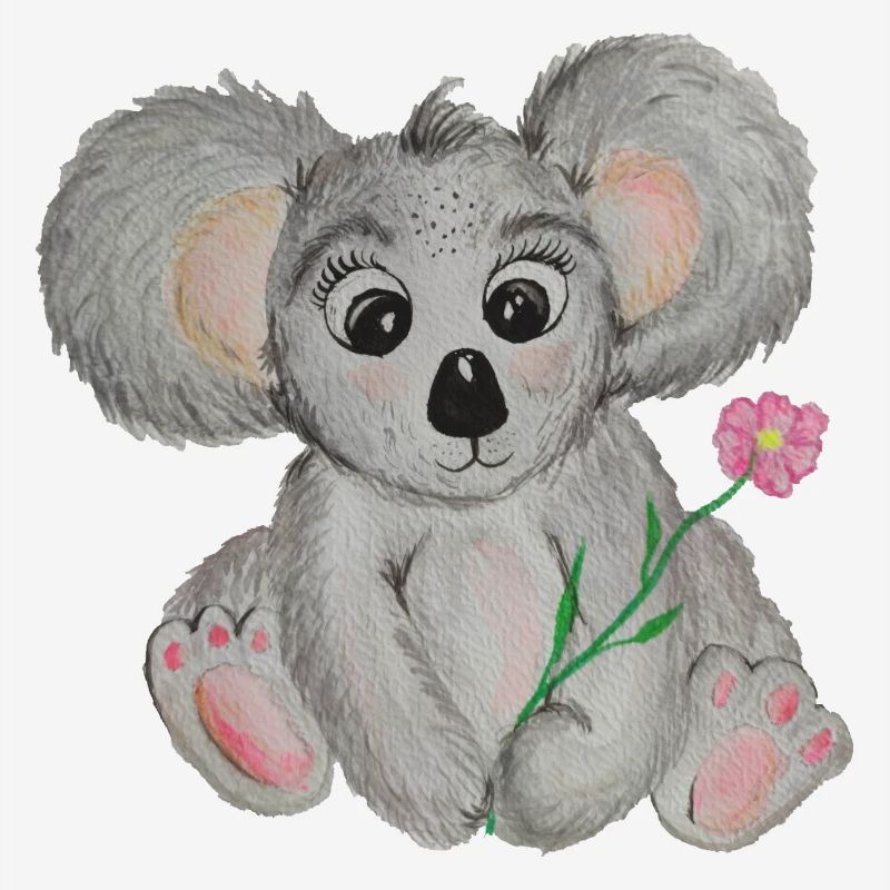 Koala à fleur