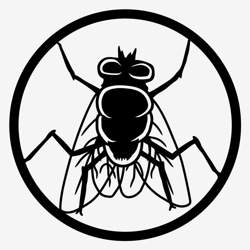 Logo housefly small house fly