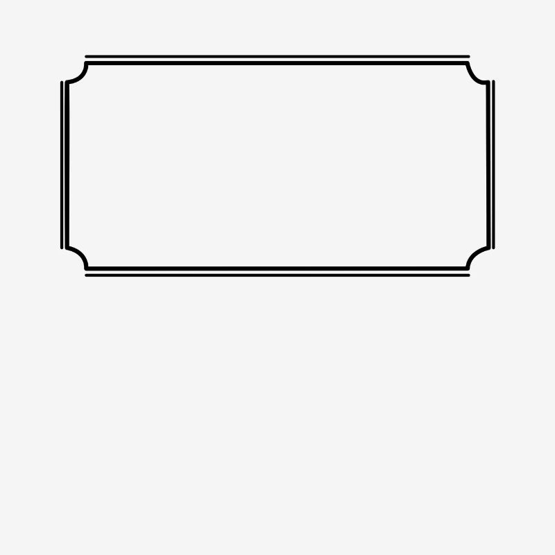 Angular frame in black basic text
