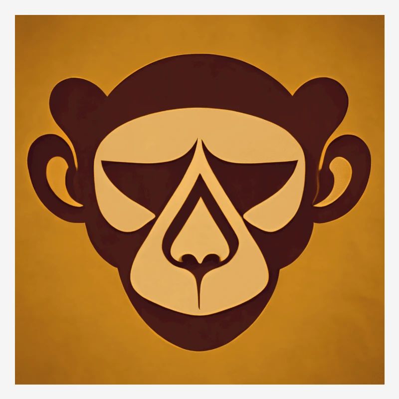 Monkey logo style drawing
