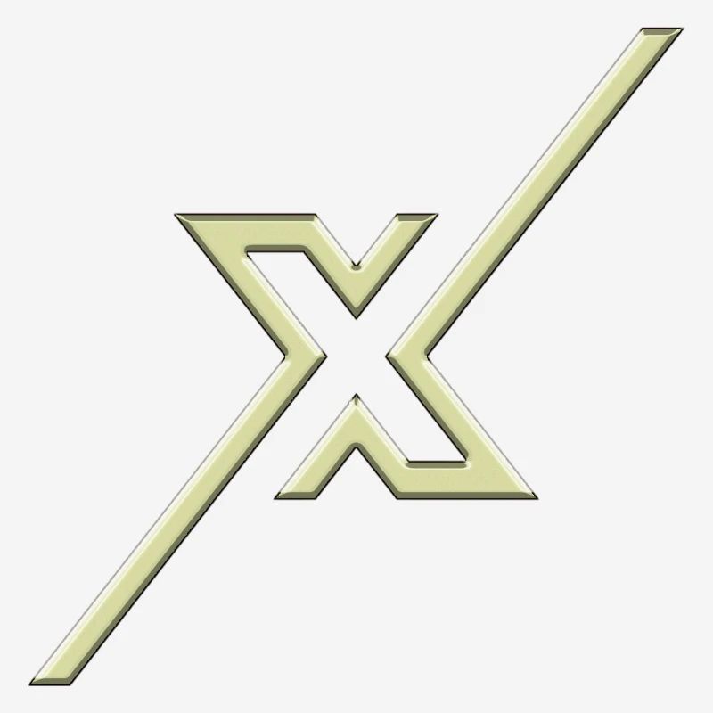 Symbol shape typography letter Alphabet X