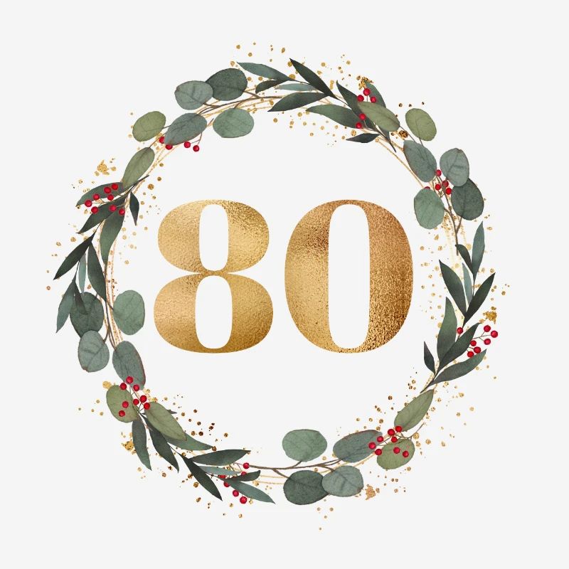 80 Number wreath