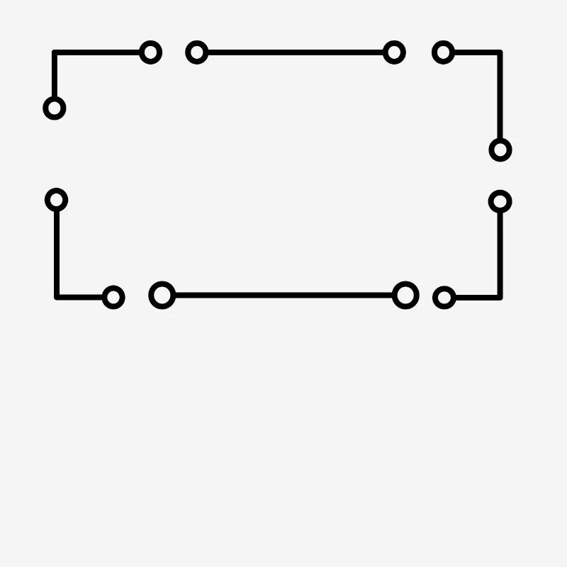 Black Electron Frame Rectangular