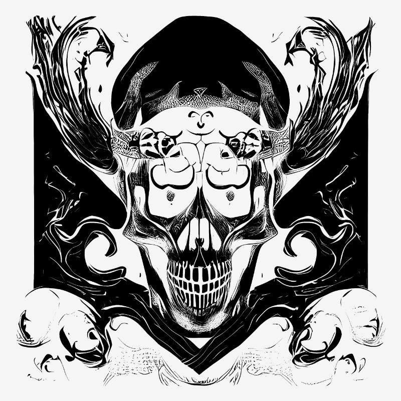 Halloween- oder Horror- Totenschädel mit Ornamente