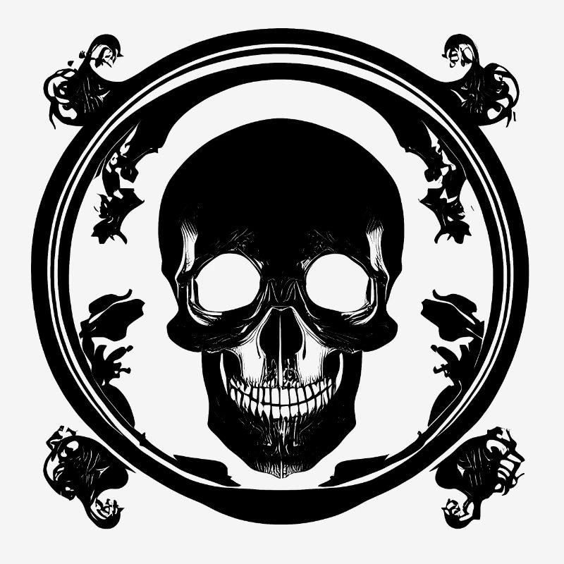 Halloween- oder Horror- Totenschädel mit Ornamente