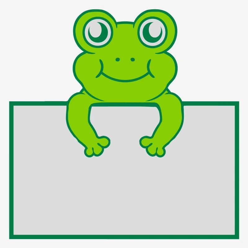 Text present frog shield
