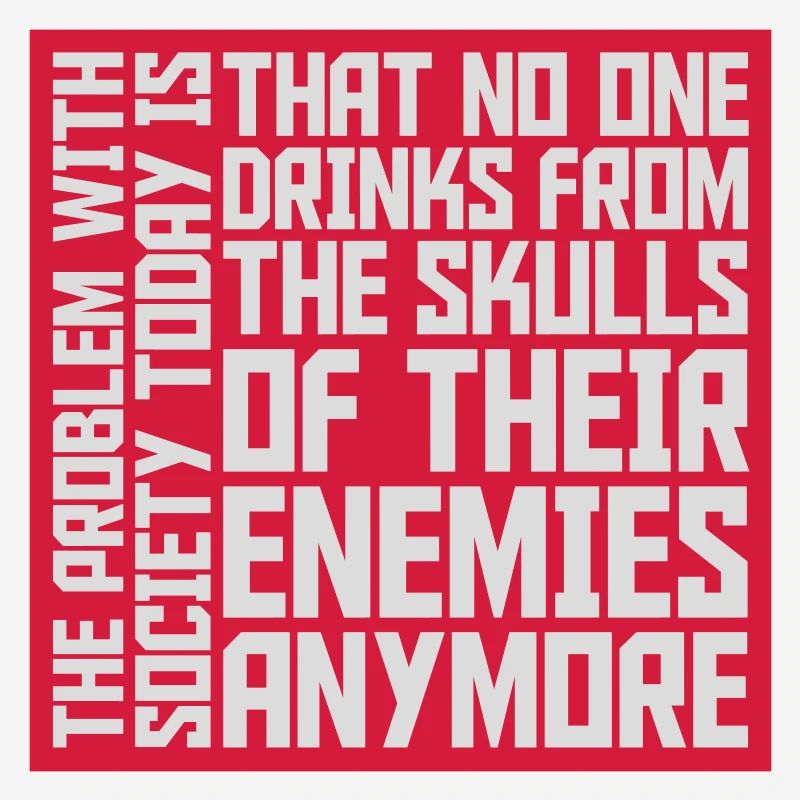 drinks from enemies skulls