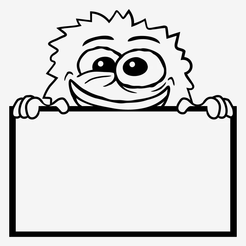 Comic Monster hinter Mauer