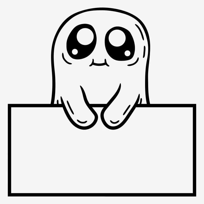 Cartoon Ghost Shows Shield