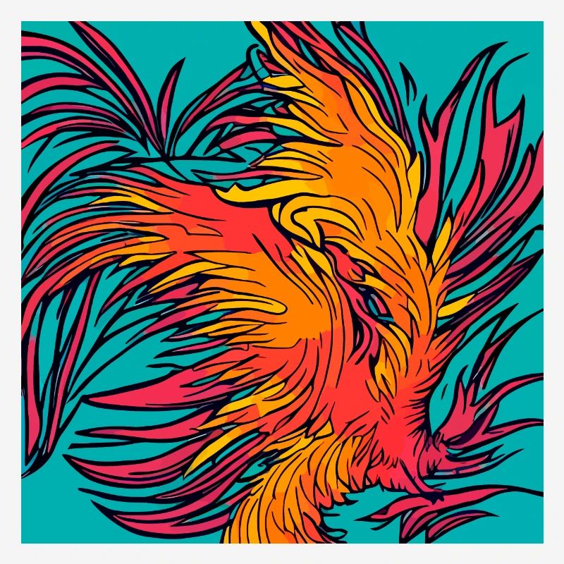 Illustration d’un phénix, style vectoriel
