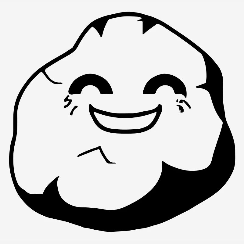Stone with face smile laughter vector