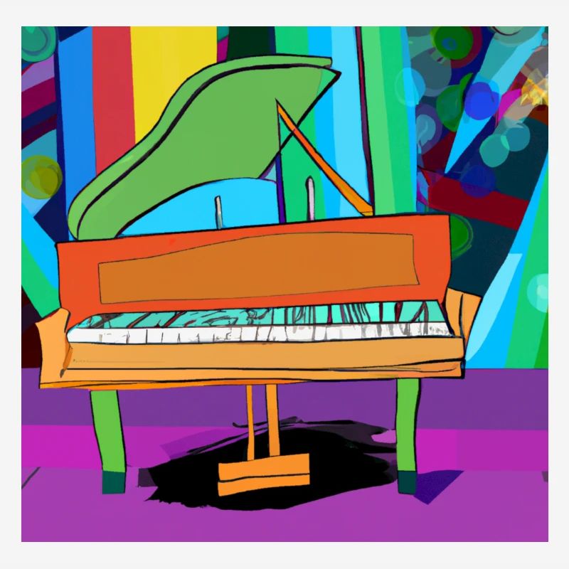 Piano devant l’arc-en-ciel
