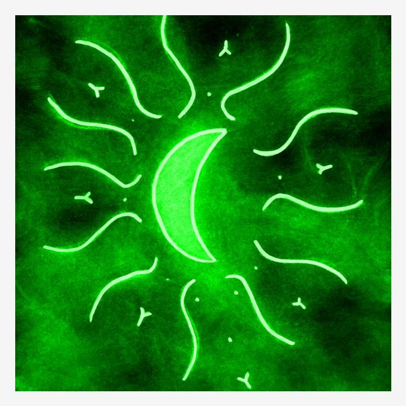 GREEN MANDALA MOON