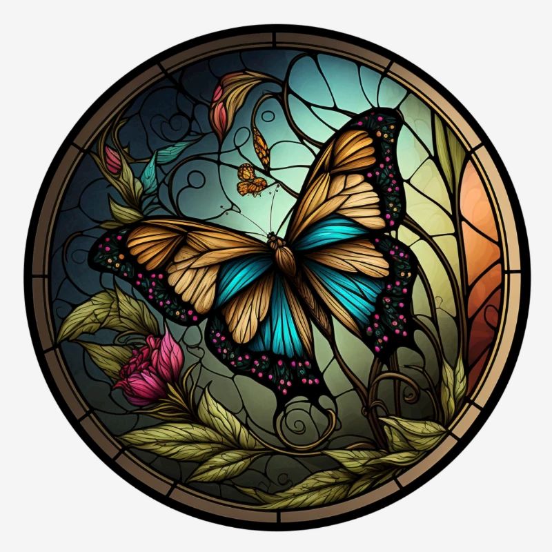 Papillon de vitrail