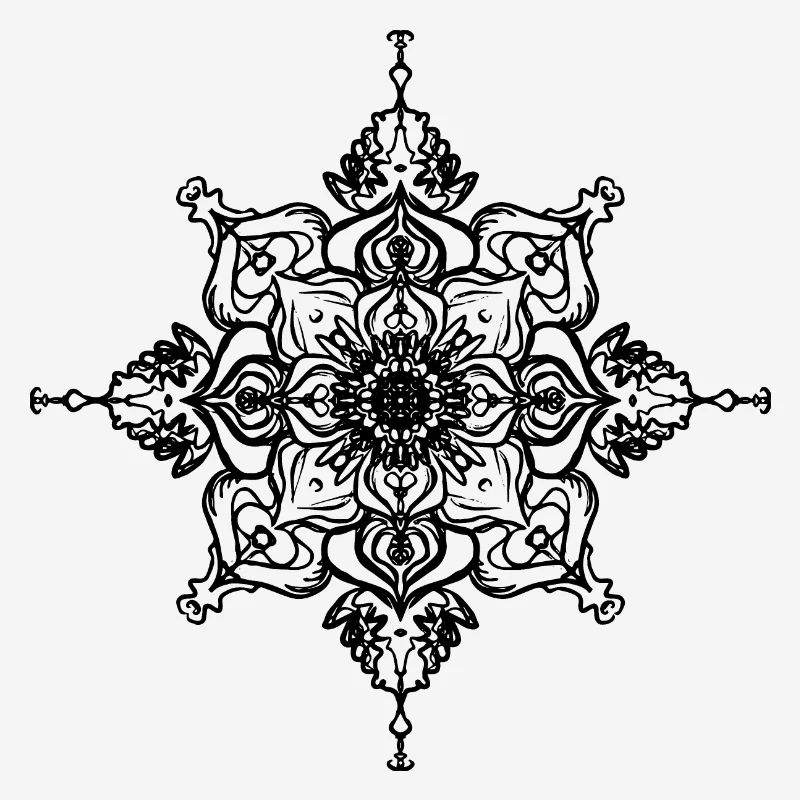 Mandala Snowflake Pattern Geometric