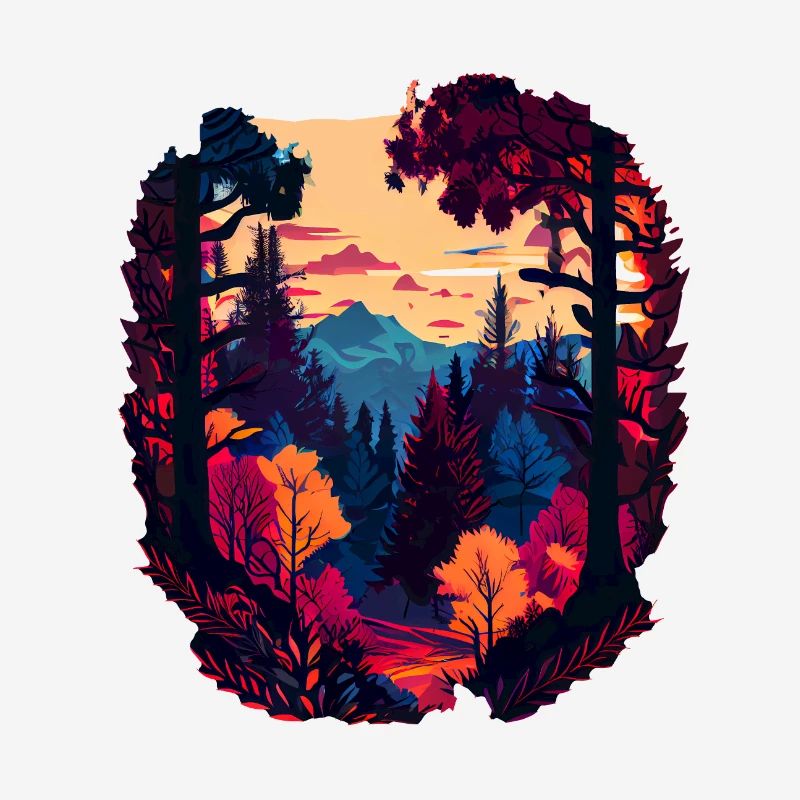 Forêt colorée