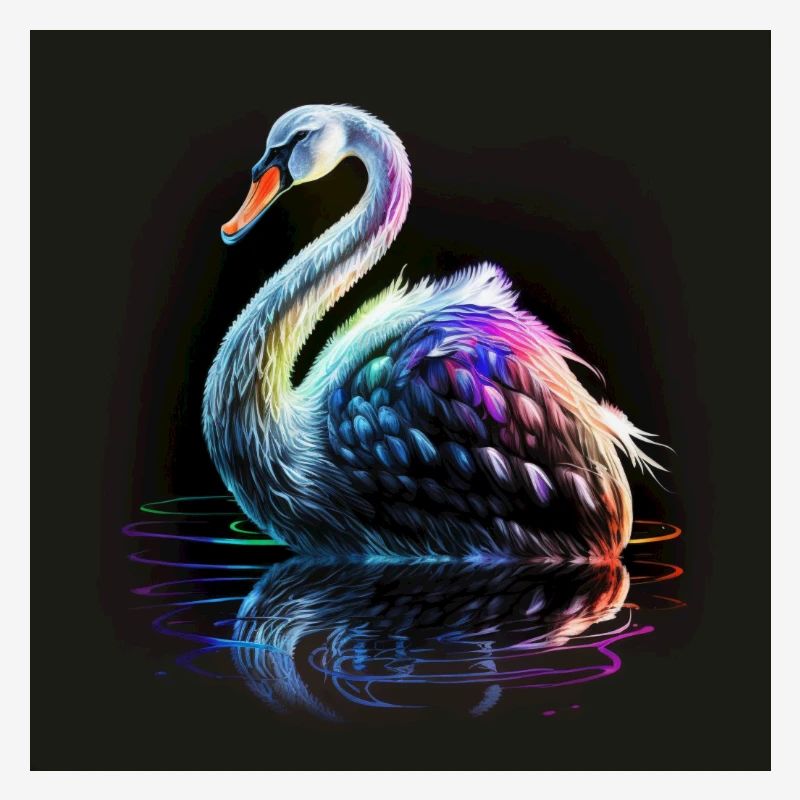 SWAN WITH ITS REFLECTION