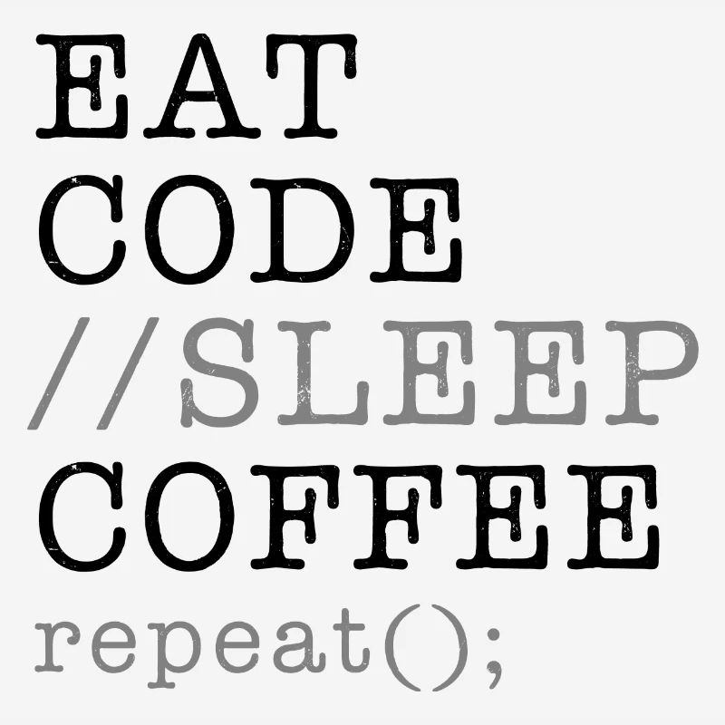 Informatik Python Programmierer essen Code Schlaf